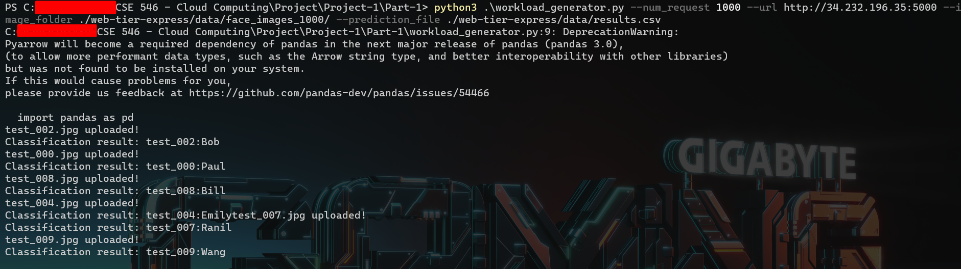 workload of 1000 requests in under 3 seconds